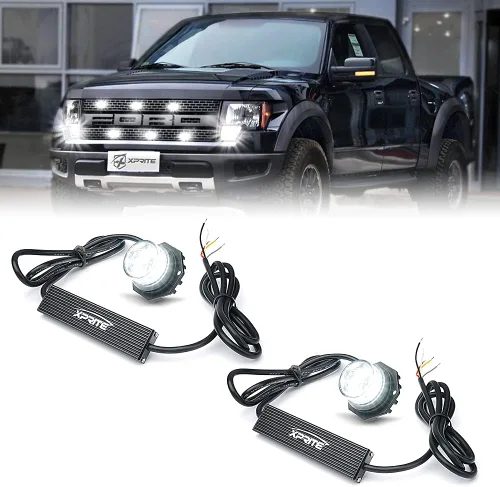 Miniatura 8 de Xprite - Juego de luces led estroboscópicas ocultas ámbar con 14 patrones de flash, luces estroboscópicas de parrilla para camiones, montaje