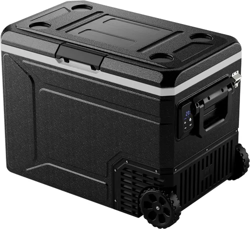 EKOJUCE - Refrigerador de 12 V, enfriador eléctrico de 80 litros, 12 V/24 V CC 100~240 V CA, enfriador de 12 V -4 ℉~68 ℉, congelador portátil con