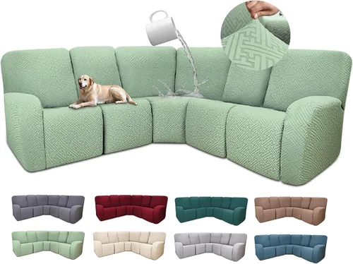 Miniatura 99 de Fundas de sofá reclinable seccional 100% impermeables para sofá reclinable en forma de L, funda de sofá modular de esquina en forma de L, fundas