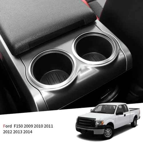 Miniatura 2 de Soporte para tazas de consola central para Ford F150 2009-2014 con soporte de taza de consola de flujo a través del inserto de repuesto para F150