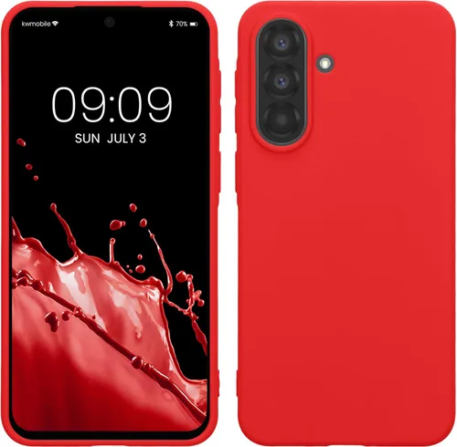 Miniatura 167 de kwmobile Funda compatible con Samsung Galaxy A23 4G / 5G - Funda de silicona TPU metálica suave y delgada - Rojo oscuro metálico