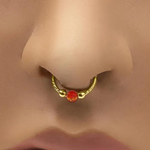 Miniatura 17 de Fake Opal Septum Rings