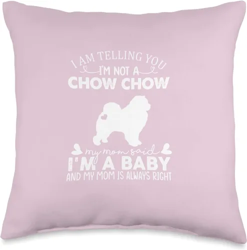 Chow Chow Dog Owners Christmas Mothers Day Gifts Divertidos regalos para amantes de Chow para mujeres, mamá, mamá, bebé, perro, 16 x 16 pulgadas,