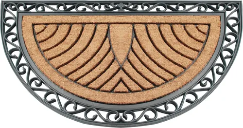 A1HC Tapete para Puerta de Fibra de Coco Natural y Caucho, 30"x48" – Grueso, Duradero, Resistente, Anti-Desprendimiento, Resistente a la