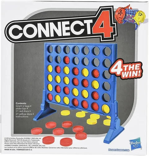 Miniatura 2 de Connect 4 Hasbro Gaming Classic Grid, juego 4 en fila, juegos de mesa de estrategia para niños, 2 jugadores para familia y niños, regalos de Pascua
