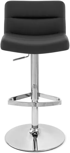 Miniatura 4 de Zuri Muebles enrejado ajustable altura giratoria taburete de bar sin brazos con base cromada - negro