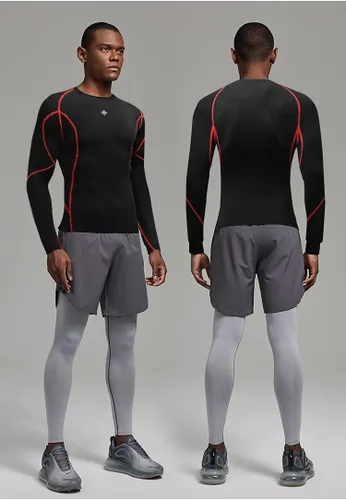 Miniatura 2 de Milin Naco ropa interior de manga larga fresca seca con compresión para hombre paquete de 3