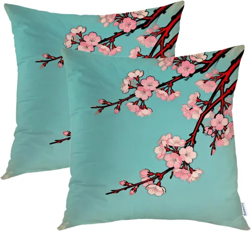 Miniatura 31 de Batmerry Black Cat Green Leaves Throw Pillow Covers, Cat Among Foliage Decorative Pillow Covers Digital Printing Blended Fabric for Couch Sofa Bed