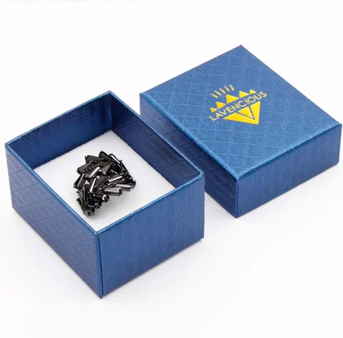 Miniatura 7 de Lavencious Anillo de moda de cóctel artístico, tamaño ajustable de 6 a 8.5 circonitas cúbicas