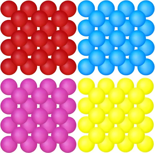 Miniatura 19 de Hanaive 100 unidades pelotas de tenis de mesa multicolor de 40 mm, pelotas de plástico a granel lavables, juego pequeño para juegos de piscina