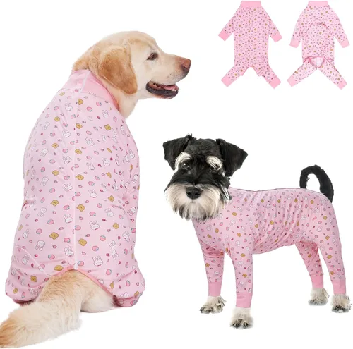 Miniatura 15 de Traje de recuperación para perros grandes y medianos después de la cirugía, mameluco antilameduras suave y transpirable para perros, alternativa al