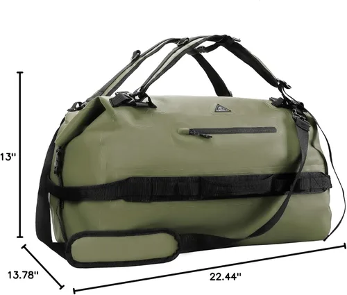 Miniatura 10 de Haimont Mochila Duffel Grande Impermeable con Parte Superior Enrollable, Bolsa Duffel Seca de Servicio Pesado para Navegación, Viajes, Camping
