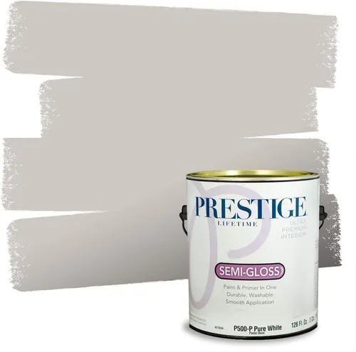 Miniatura 178 de PRESTIGE Paints - Pintura interior e imprimación en uno, 1 galón, cáscara de huevo, pimienta envejecida