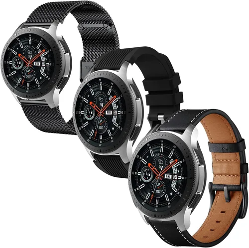 Correas de reloj para Galaxy Watch 1.811 in, 0.866 in, bandas para Galaxy Watch 3 1.772 in, Garmin Vivoactive 4 1.772 in, Fossil Gen 5 Carlyle negro