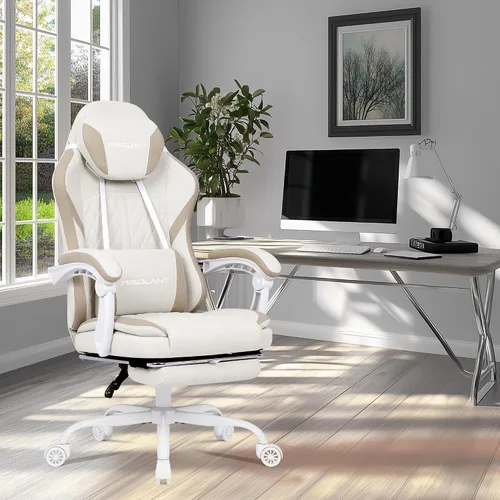 Miniatura 2 de Misolant Silla Gaming, Silla Gamer de Tela con reposapiés para Adultos, Silla Ergonómica de Computadora para Juegos de Respaldo Alto