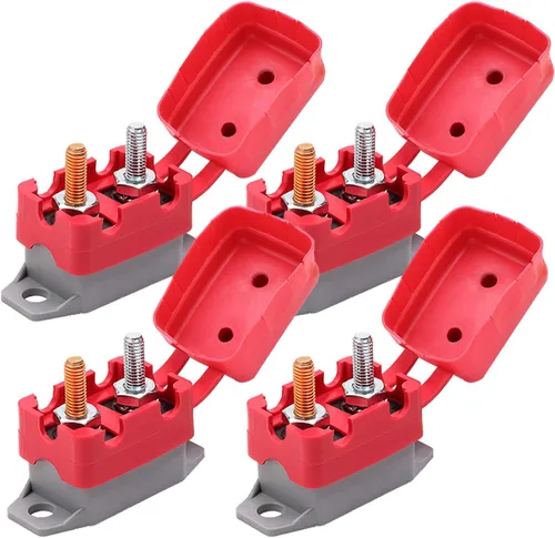 Miniatura 8 de Ampper Disyuntor de reinicio automático de 12 V a 24 V CC con perno de cubierta para automóviles y más (50 A, 2 piezas)
