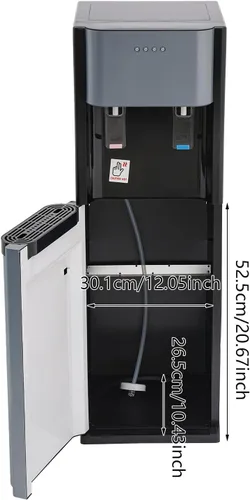 Miniatura 5 de Dispensador de agua de carga inferior, enfriador de agua de 5 galones con 3 ajustes de temperatura, dispensador de agua con funciones de calefacción