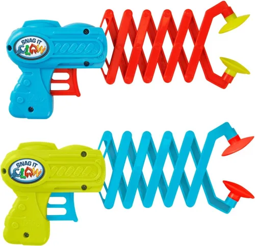 JA-RU Pistola agarradora de garras de brazo robot (2 juguetes surtidos) de 12 pulgadas de largo alcance. Herramienta de recogida de agarrador de
