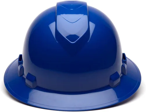 Miniatura 3 de Texas America Safety Company Casco duro RIDGELINE de ala completa con ajuste de perilla de 6 puntos y bolsa Azul ventilado