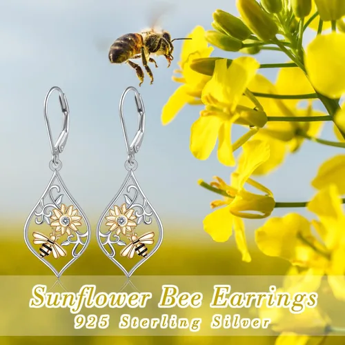 Miniatura 45 de Aretes colgantes de filigrana de plata de ley 925, margarita, loto, flor de rosa, piedra lunar, lágrima para mujer, nudo celta infinito, margarita