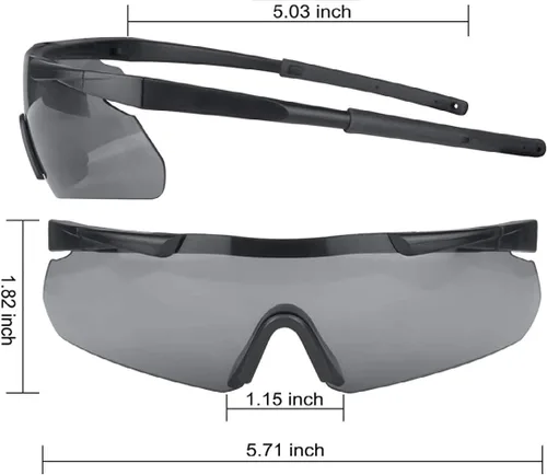 Miniatura 3 de GALAXYLENSE ICE - Gafas tácticas de combate para hombres, gafas de disparo, gafas de caza, lentes de repuesto de 3 colores Negro