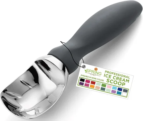 Miniatura 17 de Spring Chef - Cuchara para helado resistente con mango cómodo - Cuchara profesional para helado para gelato, sorbete, masa de galletas, melón, yogur