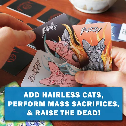 Miniatura 3 de SATANIMALS: Paquete de expansión Littergy Juego de cartas Construye el mejor zoológico de mascotas demoníacas Gatos sin pelo Perfecto