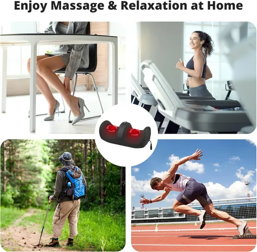 Miniatura 11 de Medcursor - Masajeador de pies Shiatsu con calor Masajeador de pies y pantorrillas con rodillo de masaje, masaje profundo para fascitis plantar
