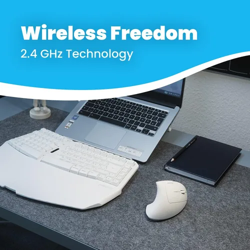 Miniatura 6 de Perixx PERIMICE-713W - Mouse vertical ergonómico inalámbrico - Especificaciones de 2.4G con receptor USB - Interruptor de encendido/apagado - Diseño