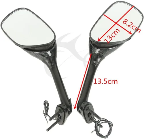 Miniatura 4 de TCMT Señal de espejos retrovisores laterales de carbono para Suzuki GSXR1000 2005-2016 GSXR600 GSXR750 2006-2024