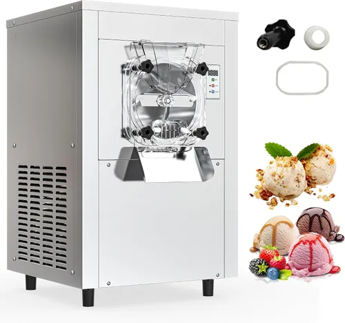 Miniatura 8 de Máquina comercial para hacer helados duros, 1400 W, 110 V, 3 a 4 galones por hora, máquina de helado de gelato con panel LED de limpieza automática