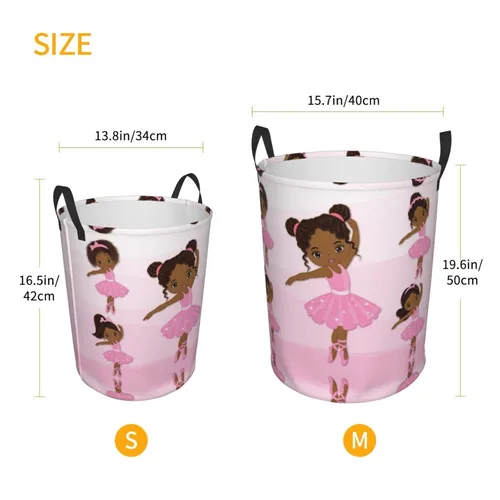 Miniatura 4 de Cesta redonda de ropa sucia africana negra para guardar ropa, juguetes, organizador de ropa, para el hogar, baño, dormitorio, guardería, 38 l