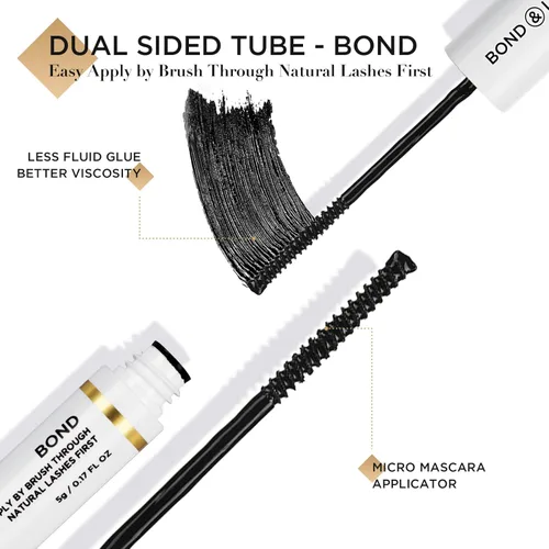 Miniatura 4 de LASHVIEW Pegamento para pestañas Bond and Seal, pegamento para pestañas en racimo fuerte, suave y cómodo, adhesivo para pestañas para uso todo