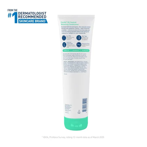 Miniatura 11 de CeraVe Acondicionador Equilibrante de Control de Grasa, Acondicionador para el Cabello con Ceramidas y Ácido Hialurónico, Elimina la Grasa y Deja
