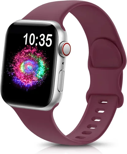 Miniatura 43 de TreasureMax - Correa deportiva compatible con Apple Watch de 38, 40, 41, 42, 44, 45, 46 y 49 mm, correa de silicona suave compatible con Apple Watch