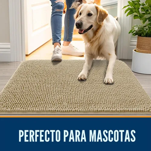 Miniatura 6 de OLANLY - Tapete para puerta de perro y patas sucias, absorbe la humedad y la suciedad, antideslizante, lavable, de felpilla de secado rápido