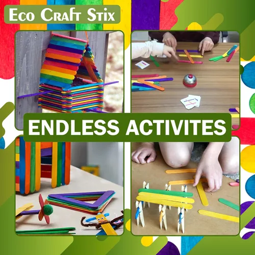 Miniatura 4 de Palitos de madera de colores, paquete