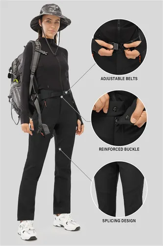 Miniatura 6 de PERSIT Women's Snow Ski Waterproof Windproof Fleece Lined Cargo Hiking Pants