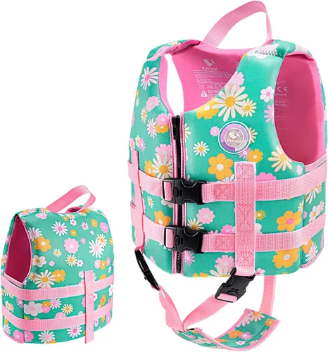 Miniatura 8 de Pottwal Chaleco de natación para niños - Chaqueta de natación - Hecho de neopreno y EPE - con correa ajustable en la entrepierna Verde