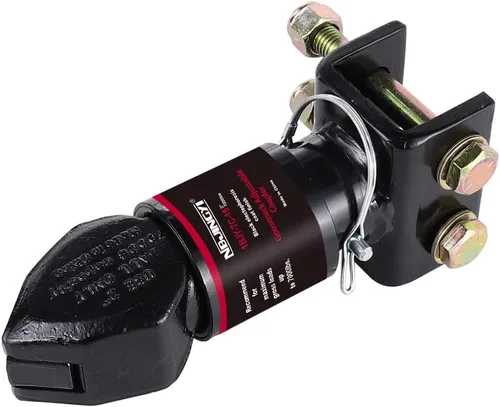 Miniatura 8 de Acoplador ajustable para remolque de 2-5/16 pulgadas, capacidad de 12500 libras, recubrimiento en polvo negro, acoplador de montaje en canal