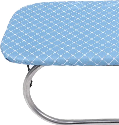 Miniatura 9 de GLOGLOW Mini tabla de planchar plegable, tabla de planchar con marco de acero inoxidable, funda de algodón extraíble para espacios pequeños
