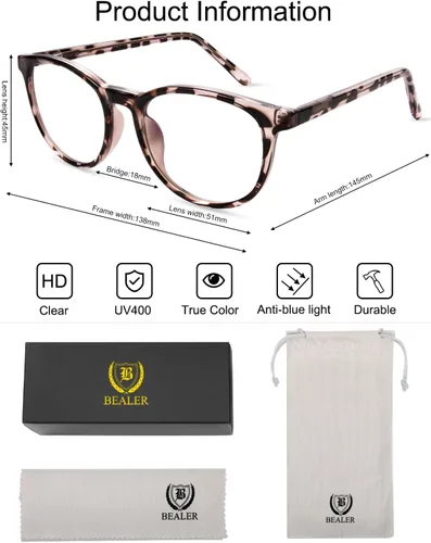 Miniatura 4 de BEALER Gafas de bloqueo de luz azul para mujer