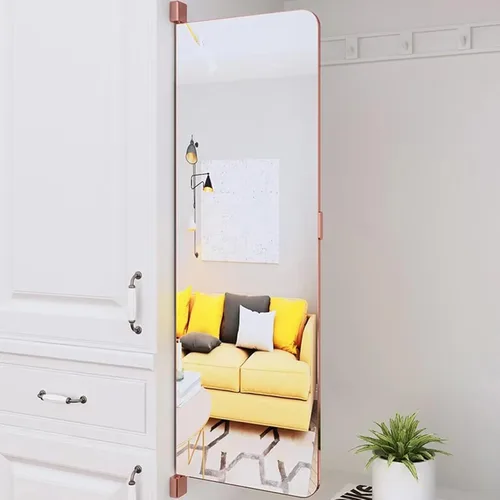 Miniatura 8 de Espejo de armario Hideaway - Espejo retráctil de longitud completa, 35 x 16 pulgadas, montado en la pared, adecuado para dormitorio, vestuario