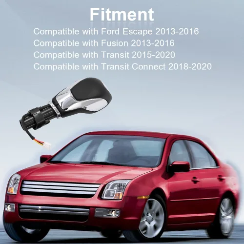 Miniatura 6 de JDMON Pomo de Palanca de Cambios Automática con Botón Compatible con Ford Escape Fusion 2013 2014 2015 2016 Transit 2015-2020 Palanca Selectora