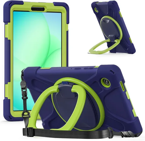 Miniatura 71 de 360 Rotation Case for Galaxy Tab ActivePro/Tab Active4 Pro/Active 5 Pro 10.1" Sturdy Cover Rotate Ring Stand Shoulder Carrying Strap Hand Strap