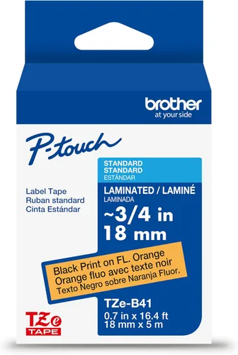Miniatura 43 de Brother Cinta de etiquetas P-Touch TZe negra con impresión en azul (TZe541), laminada, 3/4 pulgadas x 26.2 pies (0.709 in x 26.2 ft)