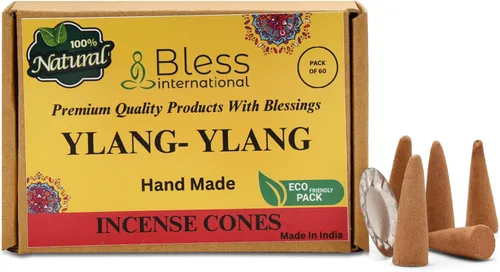 Miniatura 33 de Bless International Conos de incienso 100% naturales de lavanda hechos a mano, sumergidos a mano, libres de químicos orgánicos para purificación