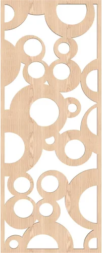 Miniatura 4 de Farwell Paneles de pared decorativos de madera con calado, 13 3/8 pulgadas de ancho x 34 3/8 pulgadas de alto x 1/4 de alto, roble rojo rojo