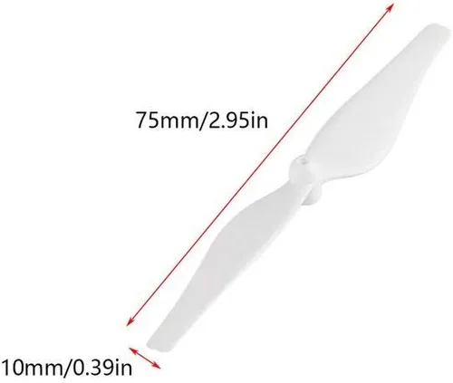 Miniatura 5 de Hélice de hoja de dron a control remoto, 2 pares de hélice de liberación rápida de fibra de carbono para Tello Drone Quadcopter (blanco)