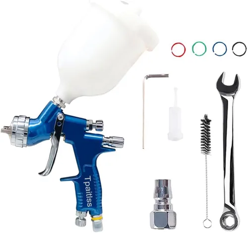 Miniatura 9 de Kit de pistola pulverizadora de pintura para carrocería automotriz hvlp, pistola pulverizadora de aire para pintura de autos, kit de pintura por